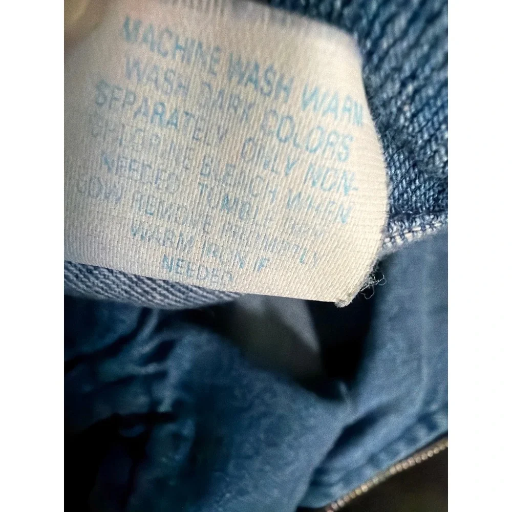Vintage Hopscotch Toddler Denim Jacket 18 Months Blue Cotton Cropped 90s Trucker